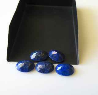 5 Pieces 16x12mm Each Natural Lapis Lazuli Blue Color Oval Shaped Faceted Loose Gemstones SKU-GDS1925/5