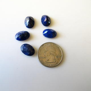 5 Pieces 16x12mm Each Natural Lapis Lazuli Blue Color Oval Shaped Faceted Loose Gemstones SKU-GDS1925/5