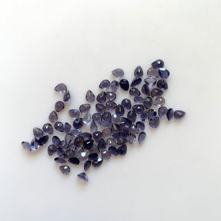 20 Pieces 3mm to 5mm Pear Shaped Faceted Natural Blue Iolite Gemstones Loose, Blue Color Iolite Loose Gemstones, GDS1920/3