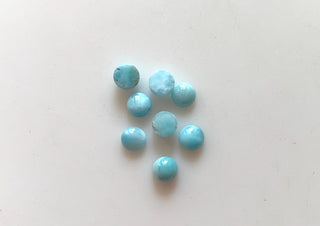 20 Pieces 4mm Round Shaped Natural Larimar Gemstone Cabochons, Smooth Flat Back Larimar Loose Gemstone Cabochon, GDS1923/1