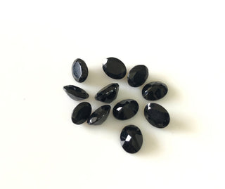 6 Pieces 8x6mm Oval Shaped Faceted Black Tourmaline Loose Gemstones, Natural Black Tourmaline Gemstones For Jewelry, GDS1924/5