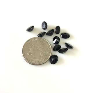 6 Pieces 8x6mm Oval Shaped Faceted Black Tourmaline Loose Gemstones, Natural Black Tourmaline Gemstones For Jewelry, GDS1924/5