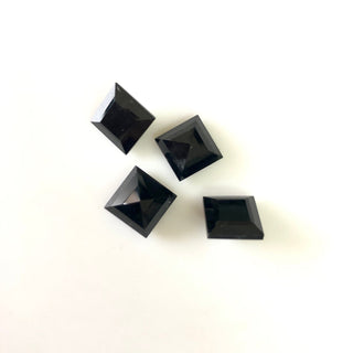 6 Pieces Huge 10mm Princess Square Shape Faceted Black Tourmaline Loose Gemstones, Natural Black Tourmaline Gemstones Jewelry, GDS1924/9