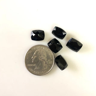 6 Pieces 10x8mm Cushion Shaped Faceted Black Tourmaline Loose Gemstones, Natural Black Tourmaline Gemstones For Jewelry, GDS1924/17