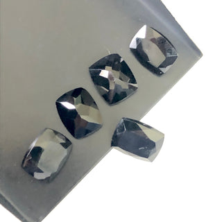 6 Pieces 10x8mm Cushion Shaped Faceted Black Tourmaline Loose Gemstones, Natural Black Tourmaline Gemstones For Jewelry, GDS1924/17