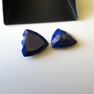 4 Pieces 16x16mm Natural Blue Lapis Lazuli Triangle Shaped Faceted Gemstones Loose, GDS1925/2