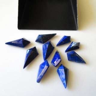 10 Pieces 16x8mm to 20x10mm Natural Lapis Lazuli Blue Color Fancy Kite Shaped Shield Shape Faceted Loose Gemstones, GDS1925/3