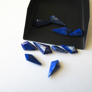 10 Pieces 16x8mm to 20x10mm Natural Lapis Lazuli Blue Color Fancy Kite Shaped Shield Shape Faceted Loose Gemstones, GDS1925/3