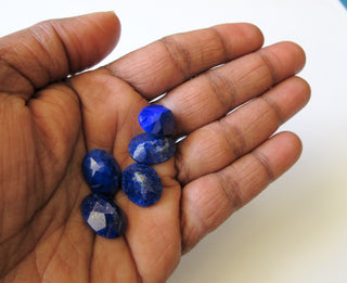 5 Pieces 16x12mm Each Natural Lapis Lazuli Blue Color Oval Shaped Faceted Loose Gemstones SKU-GDS1925/5