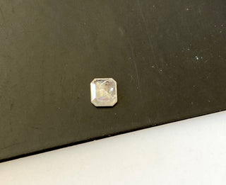 0.20CTW/3.5mm Clear Grey/White Asscher Cut Rose Cut Faceted Natural Diamond Loose For Ring DDS643/13