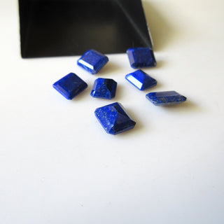6 Pieces 11x9mm Each Natural Lapis Lazuli Blue Color Cushion Shaped Faceted Loose Gemstones For Making Jewelry GDS1925/14