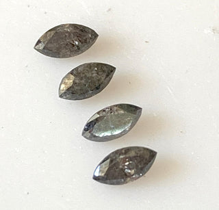 5 Pieces Tiny 2.5x1.5mm Salt And Pepper Marquise Diamond, Clear White Black Natural Melee Marquise Accent Diamond For Jewelry, DDS680/18