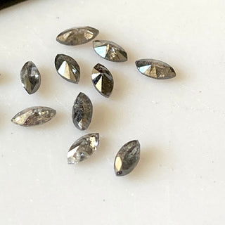 Tiny 4x2mm Salt And Pepper Marquise Diamond, Clear White Black Natural Melee Marquise Accent Diamond For Jewelry, 2pcs/6pcs, DDS680/3