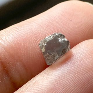 1.60CTW OOAK 6.6mm Natural Grey/Black Salt And pepper Conflict Free Earth Mined Uncut Raw Rough Loose Diamond For Jewelry, DDS656/47