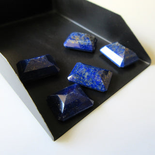 2 Pieces 16x12mm Each Natural Lapis Lazuli Blue Color Cushion Shaped Faceted Loose Gemstones For Making Jewelry GDS1925/12