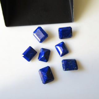 6 Pieces 10x8mm Each Natural Lapis Lazuli Blue Color Cushion Shaped Faceted Loose Gemstones For Making Jewelry GDS1925/13