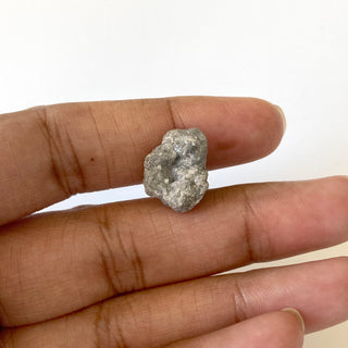 12.55CTW OOAK 15mm Natural Grey/Black Conflict Free Earth Mined Rough Raw Uncut Diamond, Natural Loose Diamond For Jewelry, DDS656/15