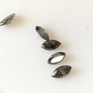 5 Pieces Tiny 2.5x1.5mm Salt And Pepper Marquise Diamond, Clear White Black Natural Melee Marquise Accent Diamond For Jewelry, DDS680/18
