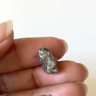 5.60CTW/13mm Natural Grey/Black Conflict Free Earth Mined Rough Raw Uncut Diamond, Natural Raw Rough Loose Diamond For Jewelry, DDS656/18