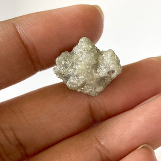 15.00CTW OOAK mm 16Natural Light Grey Conflict Free Earth Mined Uncut Diamond, Natural Collectible Loose Diamond For Jewelry, DDS656/28