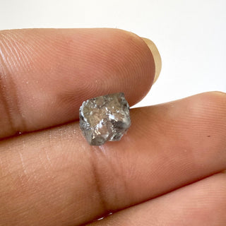 2.15CTW OOAK 8.2mm Natural Clear Grey Salt And Pepper Conflict Free Earth Mined Uncut Raw Rough Loose Diamond For Jewelry, DDS656/44