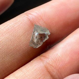 1.40CTW OOAK 7.7mm Natural Clear Grey Salt And Pepper Conflict Free Earth Mined Uncut Diamond Raw Rough Loose Diamond For Jewelry, DDS656/46