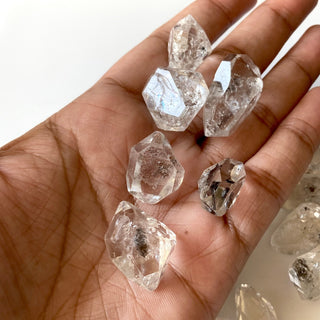 4 Pieces Huge 20mm To 25mm Herkimer Diamond Loose, Clear White Raw Rough Herkimer Diamond Loose Gemstone, GDS881/1