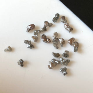 5 Pieces Raw Rough Grey Brown Natural Diamond 3mm To 6mm Smooth Skinned Loose Conflict Free Authentic Earth Mined Diamond DDS649/9