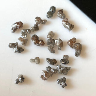 5 Pieces Raw Rough Grey Brown Natural Diamond 3mm To 6mm Smooth Skinned Loose Conflict Free Authentic Earth Mined Diamond DDS649/9