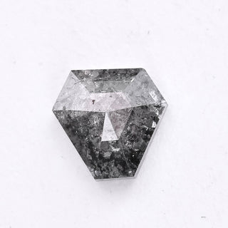 5mm/0.47CTW Clear Black Fancy Shield Shaped Salt And Pepper Rose Cut Diamond Loose, Faceted Rose Cut Diamond Loose For Ring, DDS673/38