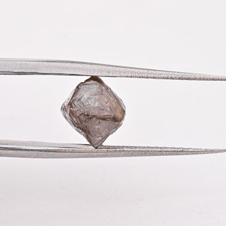 9.8mm/4.30CTW Cognac Champagne Brown Natural Crystal Diamond Loose, Clear Rough Raw Diamond Octahedron, DDS677/3