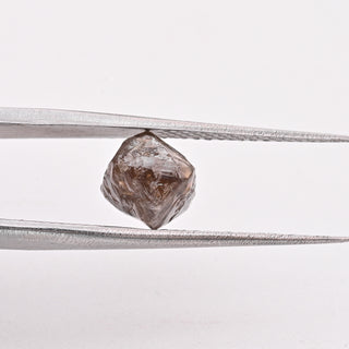 9.8mm/4.30CTW Cognac Champagne Brown Natural Crystal Diamond Loose, Clear Rough Raw Diamond Octahedron, DDS677/3