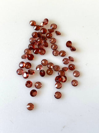 20 Pieces Tiny Calibrated Garnet Faceted Round Gemstones Loose. Wholesale Natural 2mm/2.5mm/3.5mm/4.5mm Melee Size Garnet, GDS1926