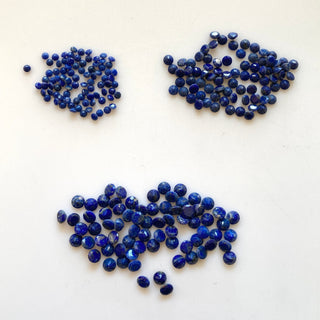 20 Pieces Tiny Calibrated Lapis Lazuli Faceted Round Gemstones Loose. Wholesale Natural 2mm/3.5mm/4.5mm Melee Size Lapis, GDS1931