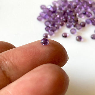 20 Pieces Tiny Calibrated Amethyst Smooth Round Gemstones Loose. Wholesale 1.5mm/2mm/2.5mm/3mm Melee Size Natural Amethyst Cabochon, GDS1933