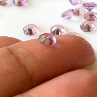 20 Pieces Tiny Calibrated Amethyst Faceted Round Gemstones Loose. Wholesale 3.5mm/4.5mm Melee Size Natural Amethyst, GDS1934