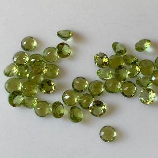 20 Pieces Tiny Calibrated Peridot Faceted Round Gemstones Loose. Wholesale 2.5mm/3.5mm/4.5mm Melee Size Natural Peridot, GDS1936