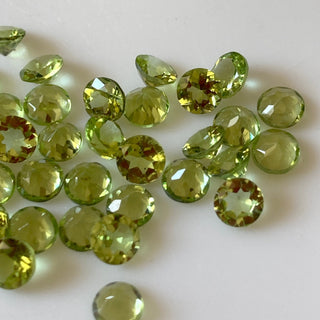 20 Pieces Tiny Calibrated Peridot Faceted Round Gemstones Loose. Wholesale 2.5mm/3.5mm/4.5mm Melee Size Natural Peridot, GDS1936