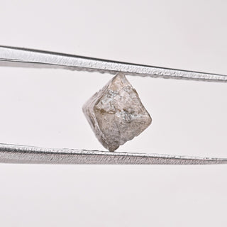 8mm/2.05CTW Cognac Champagne Brown Grey Natural Diamond Crystal Loose, Sparkly Conflict Free Octahedron Rough Raw Diamonds, DDS666/2