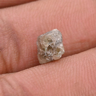 8mm/2.05CTW Cognac Champagne Brown Grey Natural Diamond Crystal Loose, Sparkly Conflict Free Octahedron Rough Raw Diamonds, DDS666/2