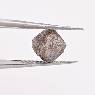 8.5mm/3.40CTW Cognac Champagne Brown/Grey Natural Diamond Crystal Loose, Sparkly Conflict Free Octahedron Rough Raw Diamonds, DDS666/3