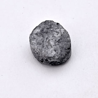 2.88CTW/10mm Natural Grey Black Oval Shaped Conflict Free Earth Mined Raw Rough Loose Diamond, Laser Cut Diamond Loose, DDS668/14