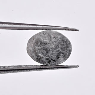 1.50CTW/7.6mm Natural Grey Oval Shaped Conflict Free Earth Mined Raw Rough Loose Diamond, Laser Cut Diamond Loose For Jewelry, DDS668/21