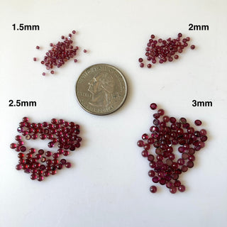 20 Pieces Tiny Calibrated Garnet Smooth Round Gemstones Loose. Wholesale Natural 1.5mm/2mm/2.5mm/3mm Melee Size Garnet, GDS1927