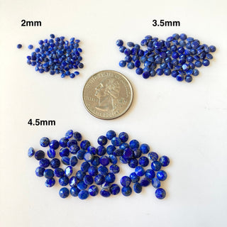 20 Pieces Tiny Calibrated Lapis Lazuli Faceted Round Gemstones Loose. Wholesale Natural 2mm/3.5mm/4.5mm Melee Size Lapis, GDS1931