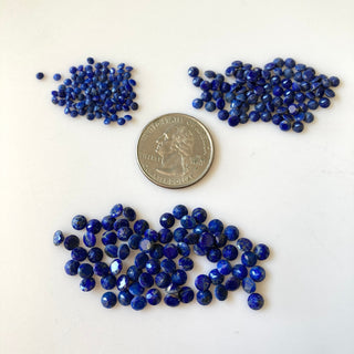 20 Pieces Tiny Calibrated Lapis Lazuli Faceted Round Gemstones Loose. Wholesale Natural 2mm/3.5mm/4.5mm Melee Size Lapis, GDS1931