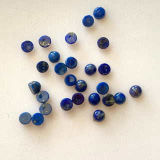 20 Pieces Tiny Calibrated Lapis Lazuli Smooth Round Gemstones Loose. Wholesale Natural 2.5mm/3mm Melee Size Lapis Lazuli Cabochon, GDS1932