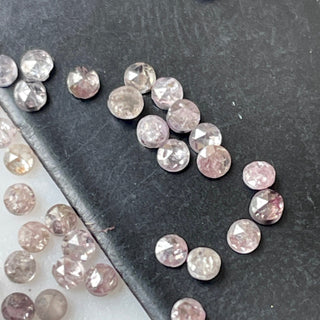 10 Pieces 1.5mm Pink Faceted Rose Cut Loose Diamond, Polished Rose Cut Melee Pink Diamond Accent Stones For jewelry, DDS702/7