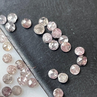 10 Pieces 1.5mm Pink Faceted Rose Cut Loose Diamond, Polished Rose Cut Melee Pink Diamond Accent Stones For jewelry, DDS702/7