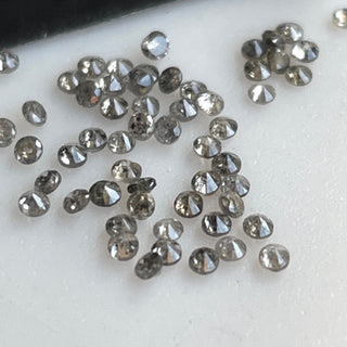 1mm/1.5mm/2mm/3mm Round Brilliant Cut Salt And Pepper Melee Diamonds Loose, Faceted Natural Loose Accent Diamonds, DDS701/3